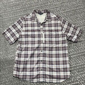 WindRiver | Men’s Button-up Plaid T-Shirt